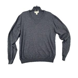 Pronto Uomo 100% Merino Wool V‎ Neck Sweater 2XL Charcoal Grey